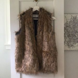 Faux Fur Brown Vest